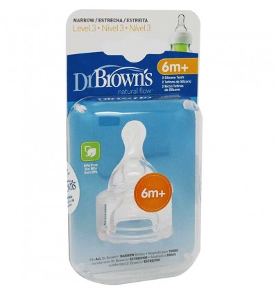 DR BROWN TETINA NATURAL NIVEL3 X2 6M+ WN3201-858494 – Achuchu