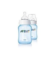Avent Classic Biberon 260 ml + 260 ml Pack Duplo Azul
