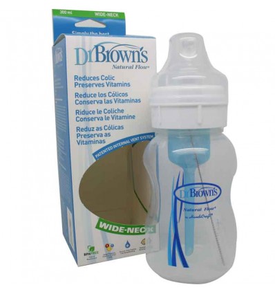 Dr Browns Biberón Anticólico Boca Ancha azul 270ml