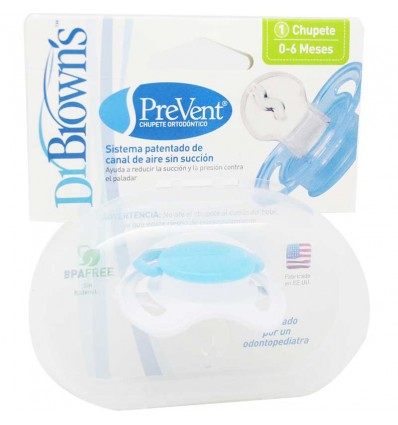 Dr Browns Chupete Ortodontico Prevent Azul talla 0-6 meses