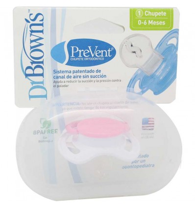 Dr Browns Pacifier Orthodontic Prevent Pink size 0-6 months