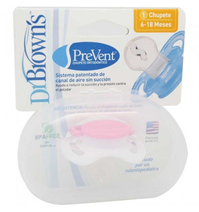 Dr Browns Pacifier Orthodontic Prevent Pink size 6-18 months