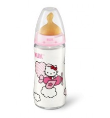Nuk Biberon Latex Hello Kitty Rosa T1 300 ml