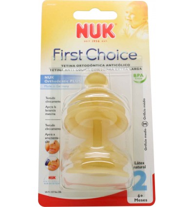 Nuk Nipple First Choice Latex M2 Milk 6-18 months
