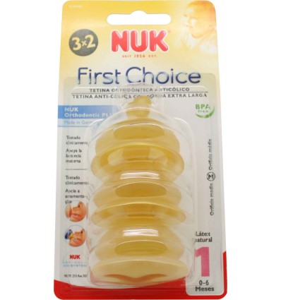 Nuk Tetina First Choice Latex M1 Leche 0-6 meses