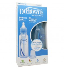 Dr Browns Biberon Azul Boca Estrecha Pack Duplo