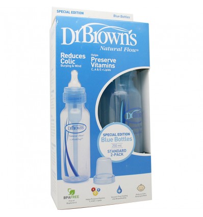 Dr Browns Biberon Azul Boca Estrecha Pack Duplo