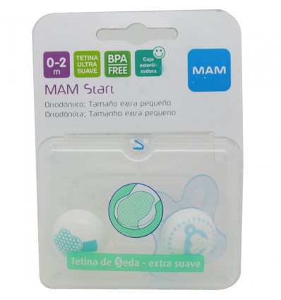 Mam Baby Chupete Start Silicona 0-2 meses azul