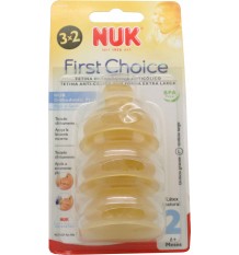 Nuk Nipple First Choice Latex L2 Food 6-18 2 Units