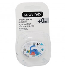 Suavinex Chain Clip Pacifier Oval