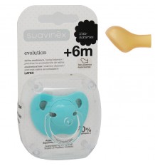 Suavinex Schnuller Evolution Kleinen Luxus von 6 Monaten, blau