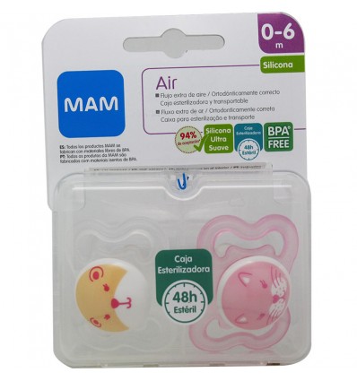 Chupeta Mam Air Silicone Rosa 0-6 meses