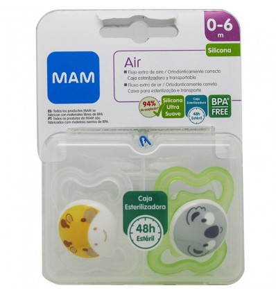 Mam Chupete Air Silicona Verde 0-6 meses