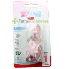 Nuk Pacifier Silicone Rose T1 2 units
