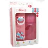 Dr Browns Biberon Boca Larga 240 ml Rosa Pack Chupeta Pinça