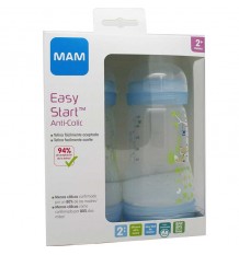 Mam Baby Biberon Anticolico 260 ml Azul Pack Duplo