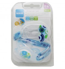 Mam Baby Pack Original Chupete Clip azul