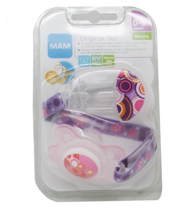 Mam Baby Pack Original Chupete Clip Rosa