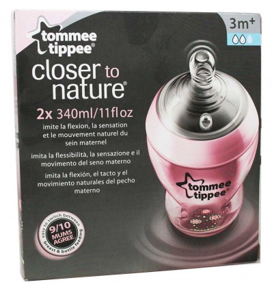 Tommee Tippee Biberon Pack Duplo 340 ml Rosa