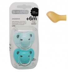 Suavinex Schnuller Evolution Latex ab 6 m-2-Einheiten