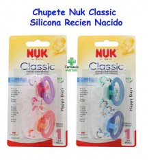 Chupeta Nuk em Silicone Classic T1 0-6 2 unidades