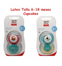Nuk Pacifier Latex Cupcakes T2 2 units