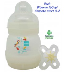 Biberón Anti Colic 130 ml + Chupete Start 0-2 MAM