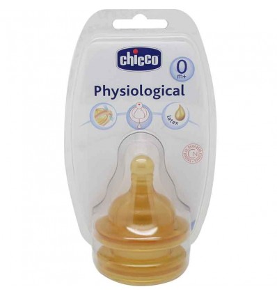 Chicco Nipples Latex Slow Flow 2 Units