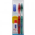 Vitis Cepillo de Dientes Medio Pack Duplo 2 Unidades