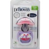 Dr browns Sucette Orthodontique nouveau-né Rose