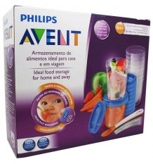 avent via recipientes leche alimentos 20 unidades