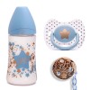 Suavinex Haute couture Set bottle pacifier clip blue
