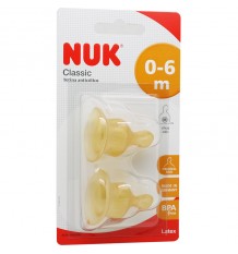 Nuk Tetina Latex M1 Leche 0-6 2 Unidades