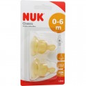 Nuk Tetina Latex M1 Leche 0-6 2 Unidades