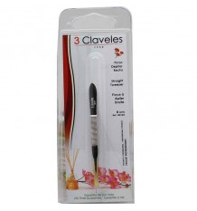 3 Claveles Pinza Depilar Recta 8 cm Punta Oro