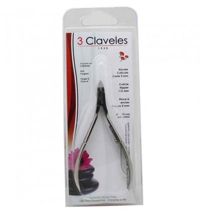 3 Claveles Alicate Cuticulas 10 cm Niquelado