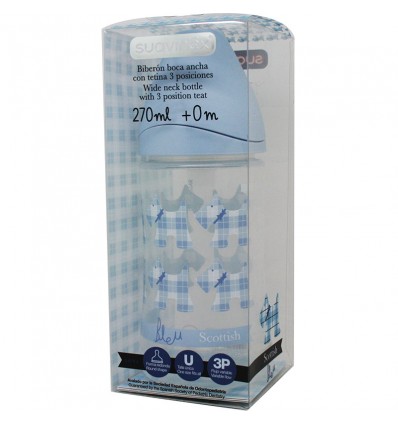 Suavinex Bottle Latex Blue 3 Positions 270 ml