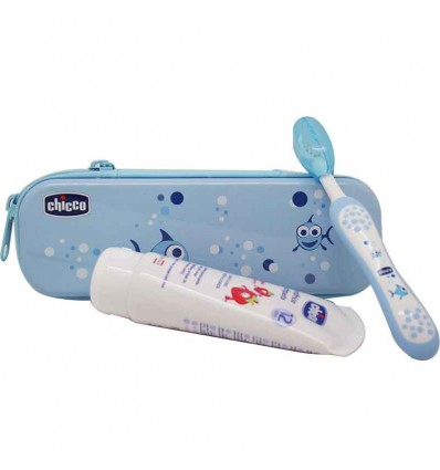 Chicco Set Dental Caixa Pasta, Escova azul