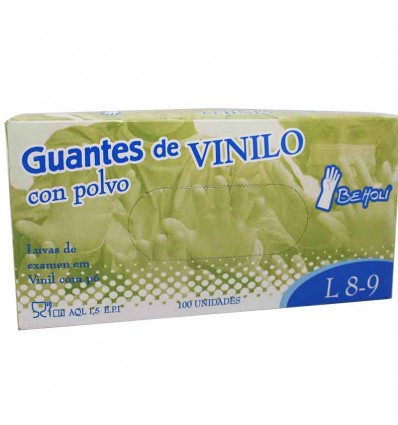 Beholi Gants Vinyle Poudre Boîte De 100 Unités De Grande