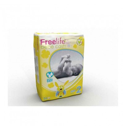 Freelife Cash-Baby-Windel-Größe 2 3-6 kg 56 Einheiten