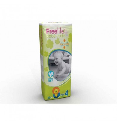 Freelife Cash-Baby Windel Größe 4 7-18 Kg 50 Einheiten