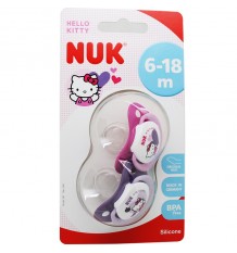 Chupeta Nuk em Silicone Hello Kitty 6-18 2 unidades