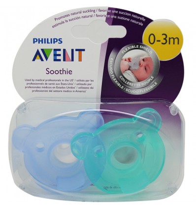 Chupetas Avent Soothie 0-3 Meses azul