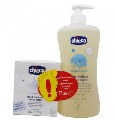 Chicco Gel Cabeza Cuerpo Agua de colonia Pack Promocion