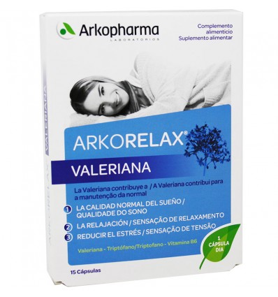 Arkorelax Valerian, Tryptophan, 15 Capsules