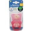 Dr Browns Chupeta Prevent Noite 6-12 meses 2 unidades rosa