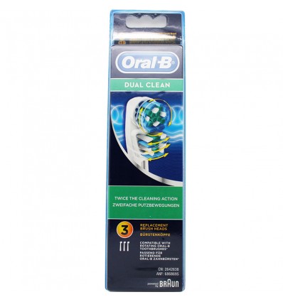 Oral B Ersatz Dual Clean 3 Einheiten