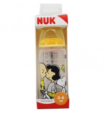 Nuk Snoopy Biberon Silicona 1M 300 ml amarillo