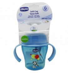 Chicco Taza soft 6 meses 200 ml azul