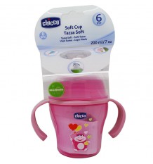 Chicco Taza soft 6 meses 200 ml rosa